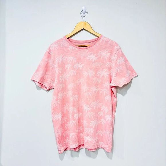 URBAN HERITAGE Pink Palm Tree T-Shirt | Tropical Summer Style | Large * - Picture 1 of 6